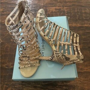 Antonio Melani snake strap heels